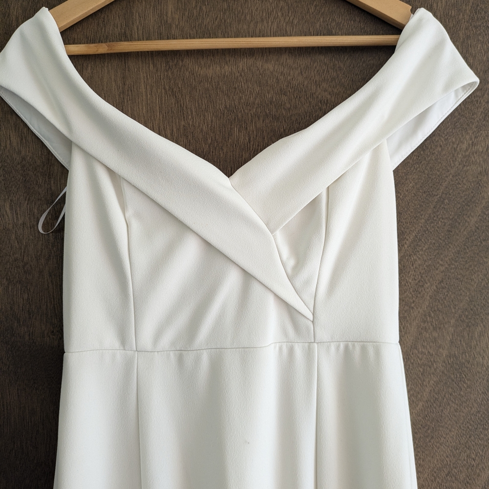 Elegant Off-Shoulder White Dress